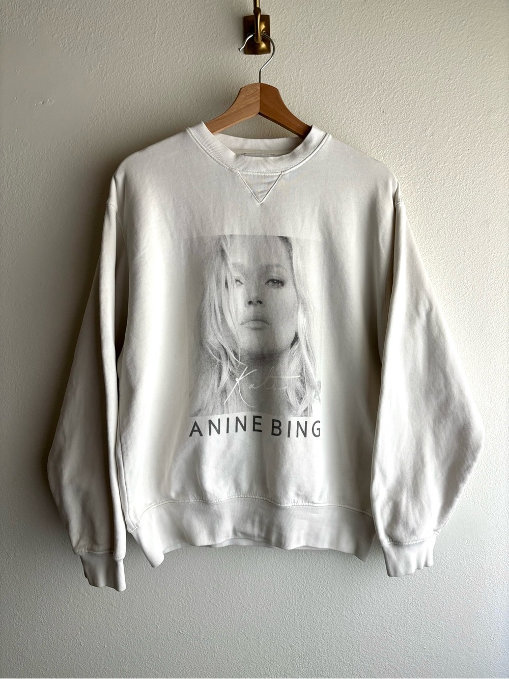 Anine Bing - Ramona Sweatshirt Kate Moss in White - Size Small - Limited Edition